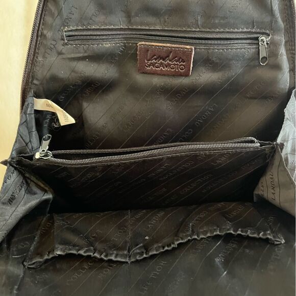 Landau Sacamoto brown leather backpack - Picture 5 of 14